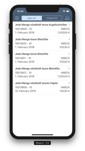 BANF Listenübersicht
