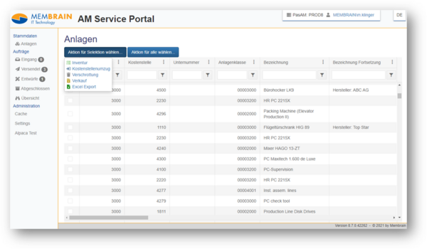 PAS-AM Service Portal